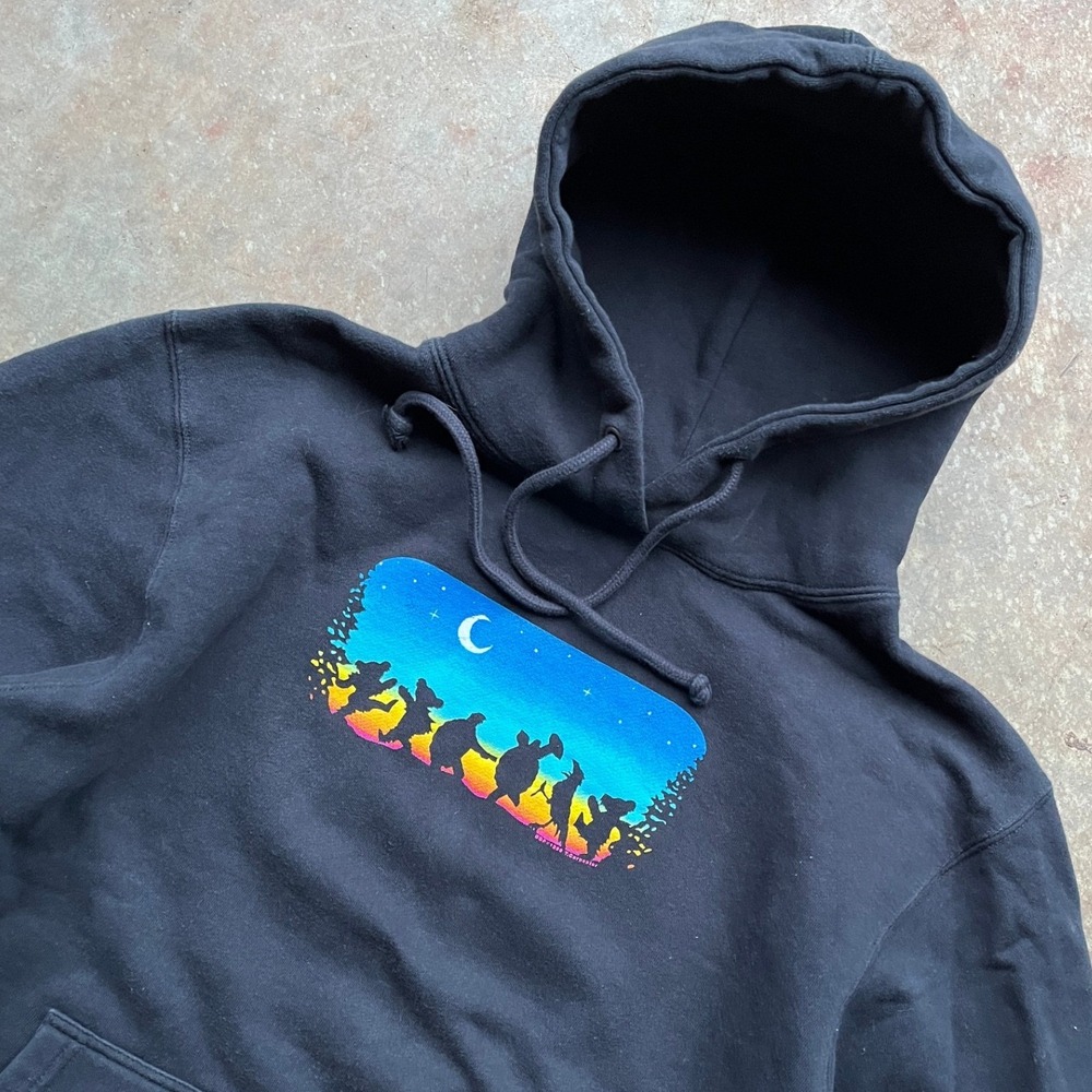 VTG Grateful Dead 1996 Dancing Bears Moon Dance Hoodie Black Men S Pullover